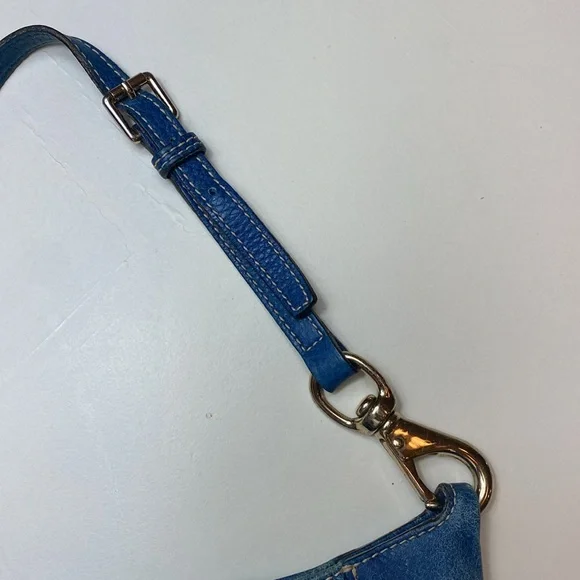 Dooney & Bourke Blue Leather Hobo Bag - Picture 6 of 12